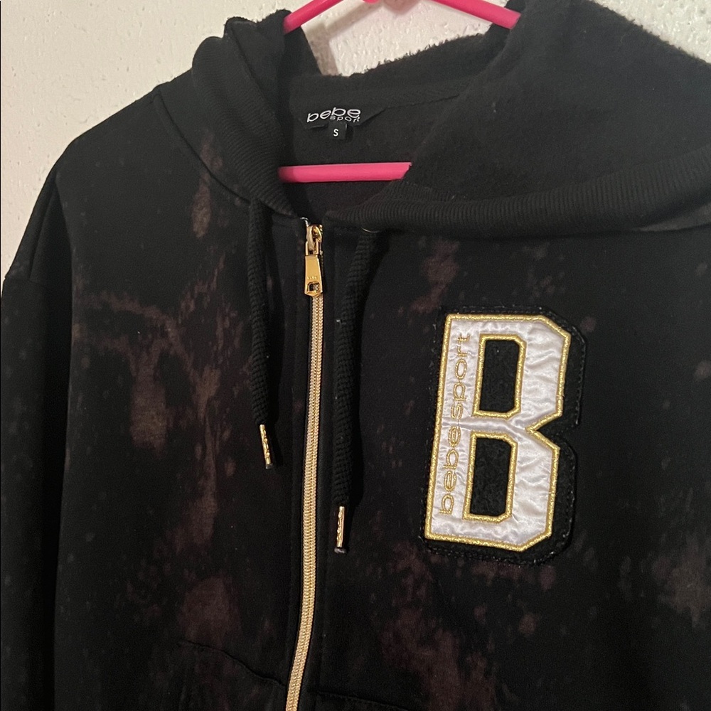 Bleached  Upcylcled Bebe Sport Zip up